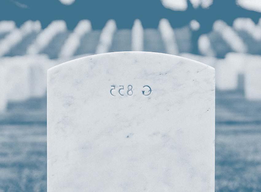 Gravestone at a Cemetery.