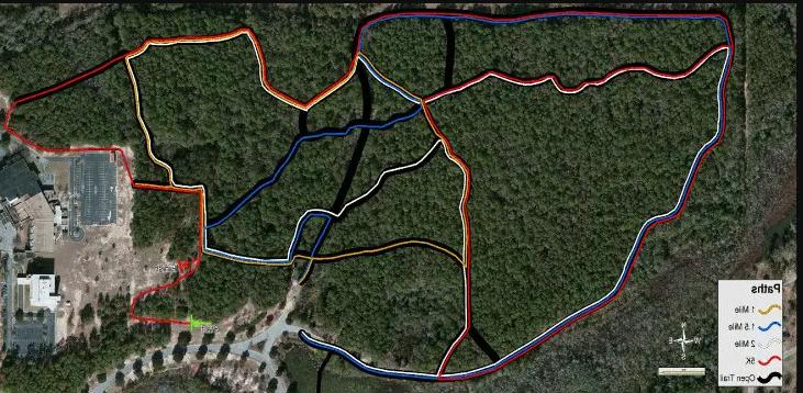 Glenn Sebastian Nature Trail map.